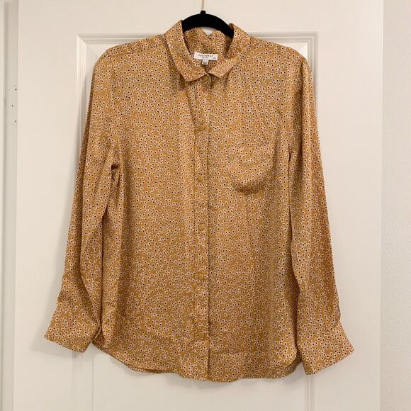 Equipment Femme sz L Leema button down shirt floral satin blouse - Picture 1 of 8